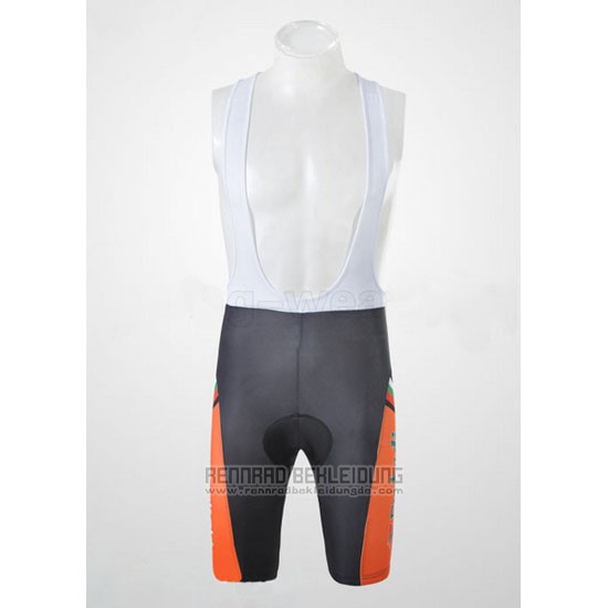 2011 Fahrradbekleidung Euskalte Orange Trikot Kurzarm und Tragerhose - zum Schließen ins Bild klicken